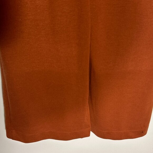 Lands' End  SZ S Rust knit dress career professional comfy flattering minimalist - Picture 6 of 8
